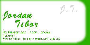 jordan tibor business card